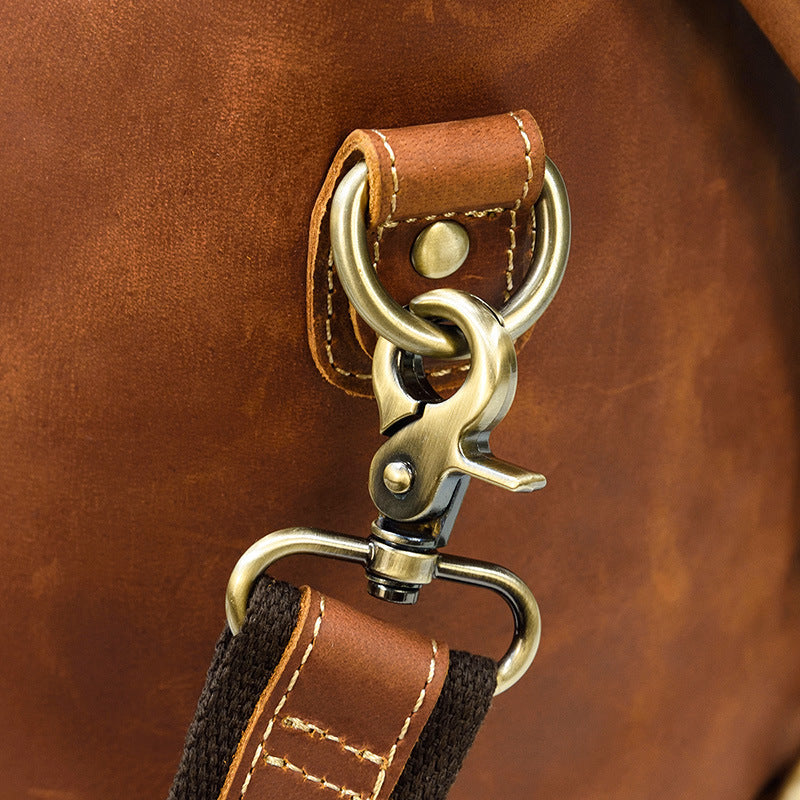 Full Grain Leather Duffle Bag Handmade Leather Weekender Bag Leather Holdall Overnight Bag For Men Gift For Him RockCow Leather Studio