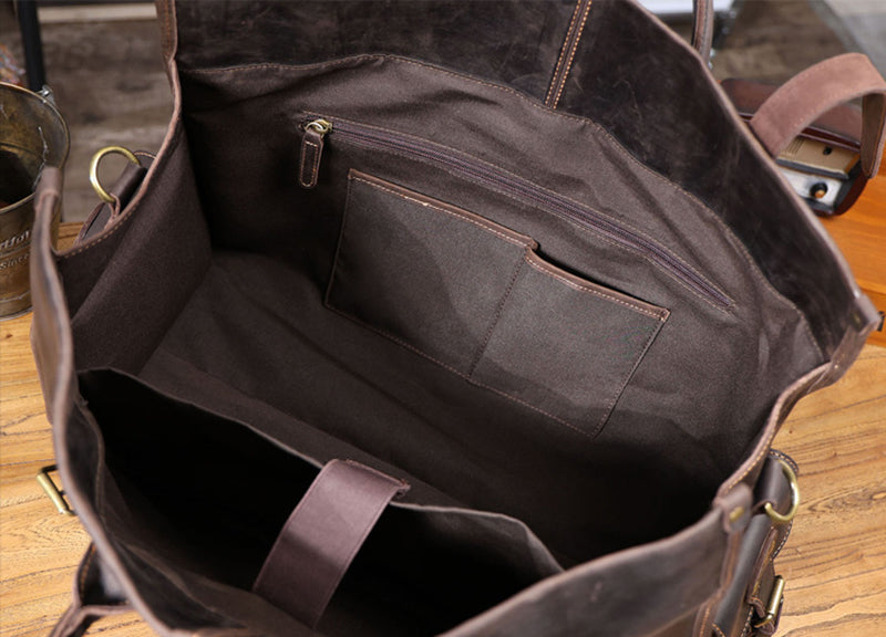 Full Grain Leather Duffle Bag Handmade Leather Weekender Gym Bag Vacation Duffel Bag Vintage Travel Bag Overnight Bag Leather Holdall RockCow Leather Studio