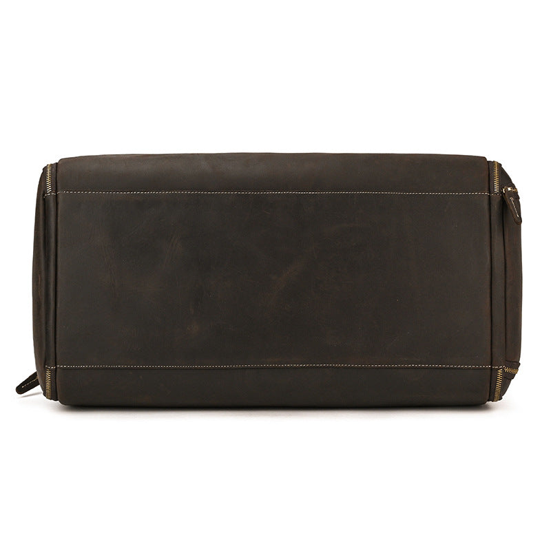 Men's Full Grain Leather Garment Bag, Convertible Weekender Duffel Bag RockCow Leather Studio
