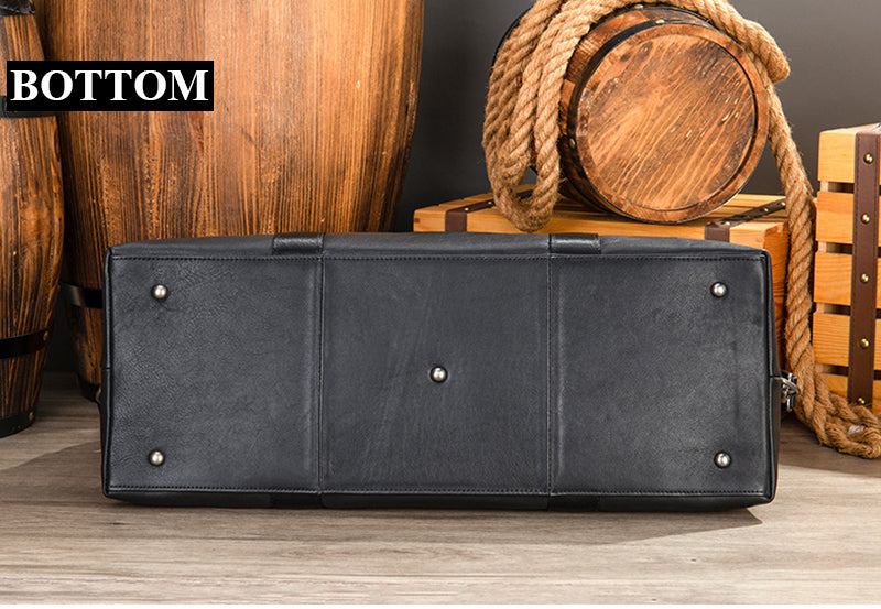 Full Grain Leather Gym Bag Mens Leather Duffle Bag Travel Bag Leather Weekend Luggage Bag Leather Carry-on Bag RockCow Leather Studio