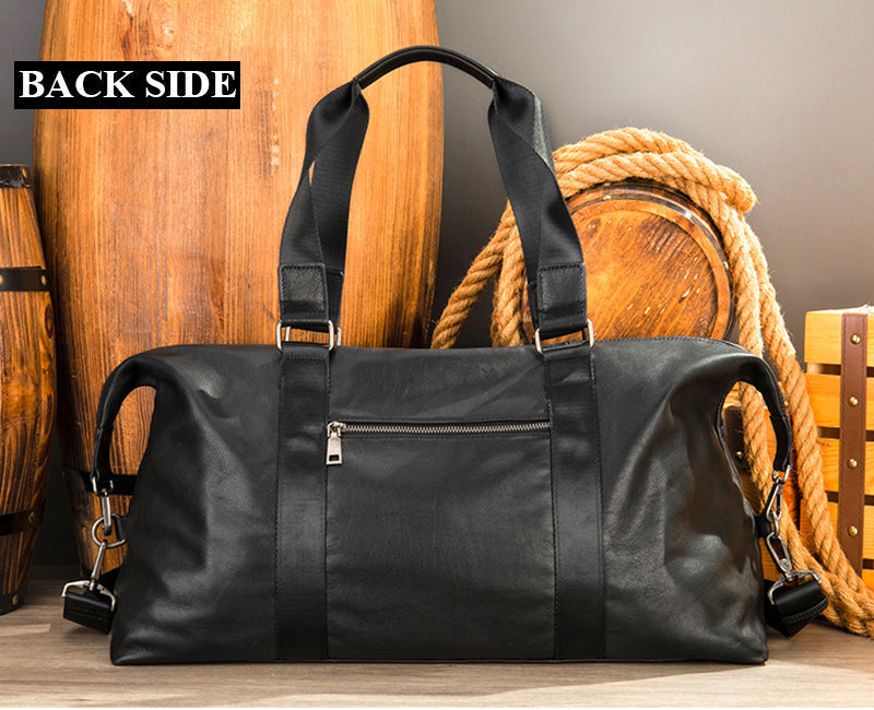 Full Grain Leather Gym Bag Mens Leather Duffle Bag Travel Bag Leather Weekend Luggage Bag Leather Carry-on Bag RockCow Leather Studio