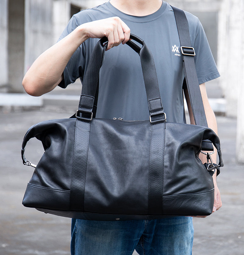 Full Grain Leather Gym Bag Mens Leather Duffle Bag Travel Bag Leather Weekend Luggage Bag Leather Carry-on Bag RockCow Leather Studio