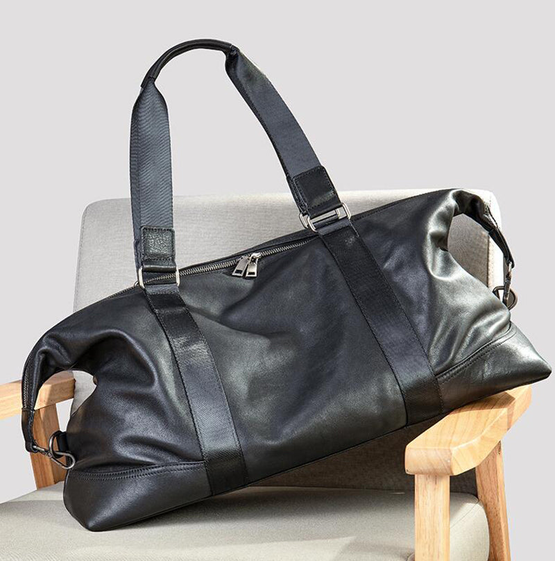 Full Grain Leather Gym Bag Mens Leather Duffle Bag Travel Bag Leather Weekend Luggage Bag Leather Carry-on Bag RockCow Leather Studio