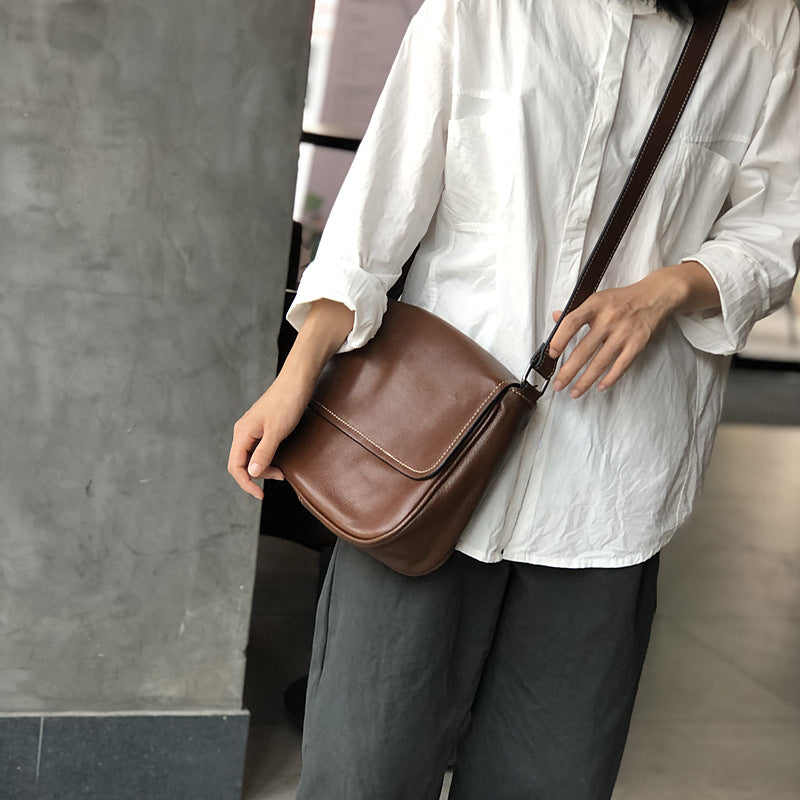 Full Grain Leather Shoulder Bag Women Crossbody Bag Leather Purse Gift for Her T21020 RockCow Leather Studio