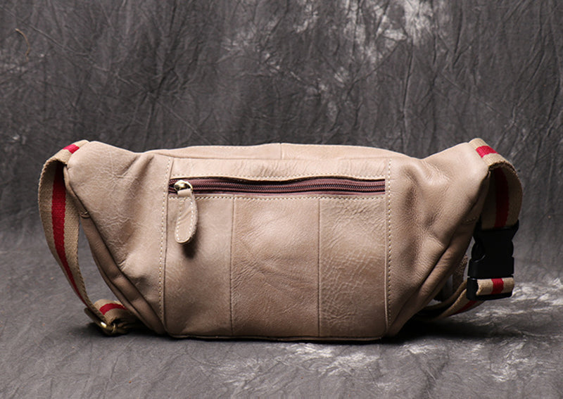 Full Grain Leather Sling Bag Leather Waist Bag Mens Handmade Leather Crossbody Bag Chest Pack RockCow Leather Studio