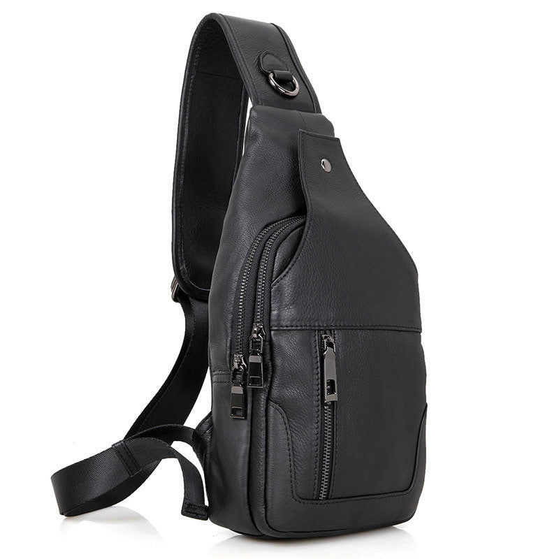 Full Grain Leather Sling Bag Mens Leather Chest Pack Stylish Leather Chest Bag JMD4004 RockCow Leather Studio