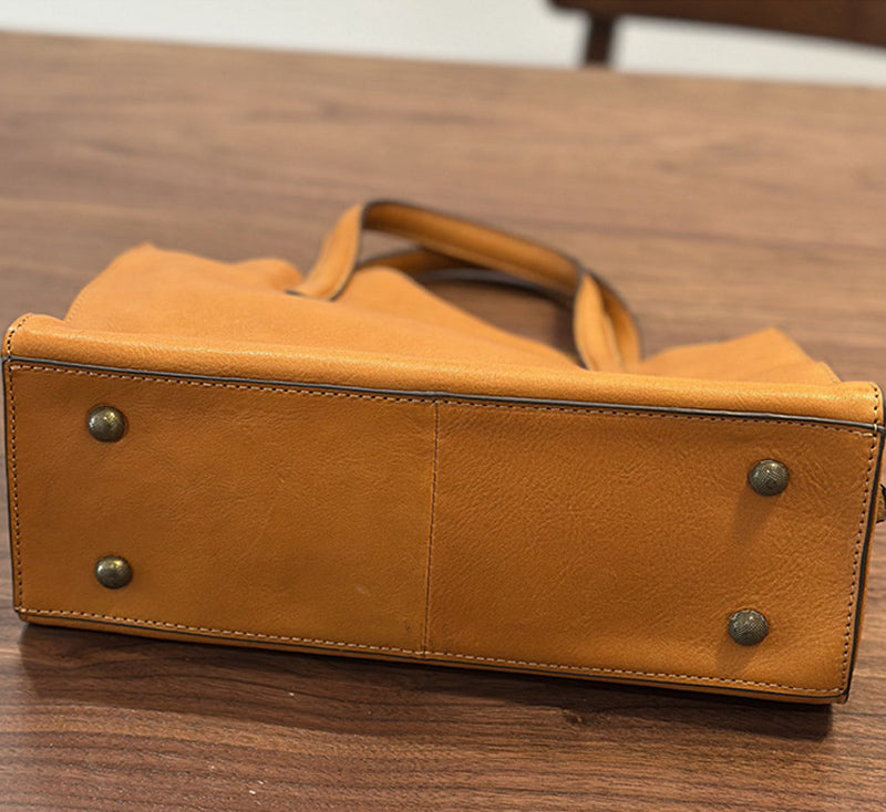 Full Grain Leather Tote Bag Casual Leather Shoulder Bag Stylish Women Leather Handbag Gift for Her RockCow Leather Studio