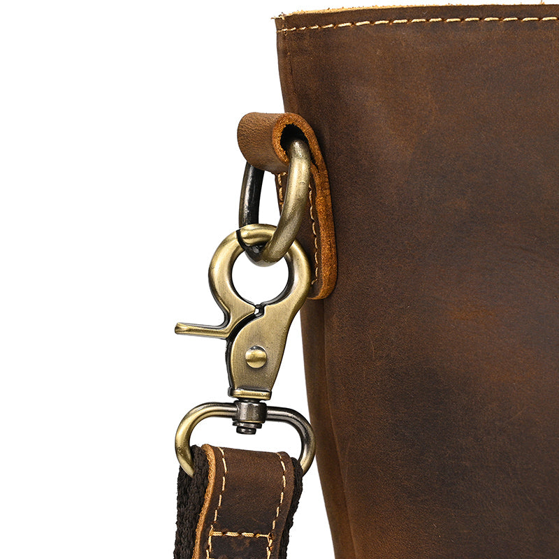 Full Grain Leather Tote Bag Handcrafted Office Bag Leather Shoulder Bag Women Tote With Zipper Outside Pocket RockCow Leather Studio