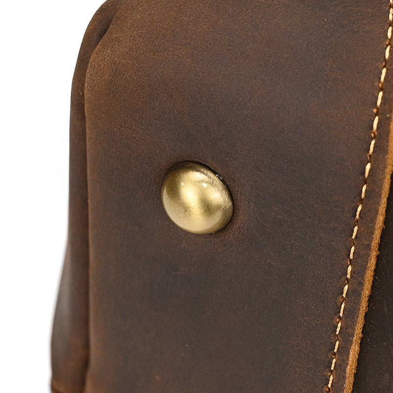 Full Grain Leather Tote Bag Handcrafted Office Bag Leather Shoulder Bag Women Tote With Zipper Outside Pocket RockCow Leather Studio