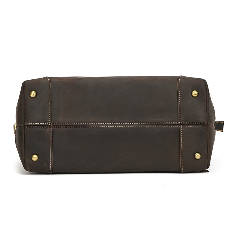 Full Grain Leather Tote Bag Handcrafted Office Bag Leather Shoulder Bag Women Tote With Zipper Outside Pocket RockCow Leather Studio
