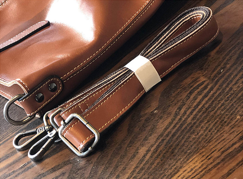 Full Grain Leather Tote Bag Women Leather Purse Leather Work Student Bag T21017 RockCow Leather Studio