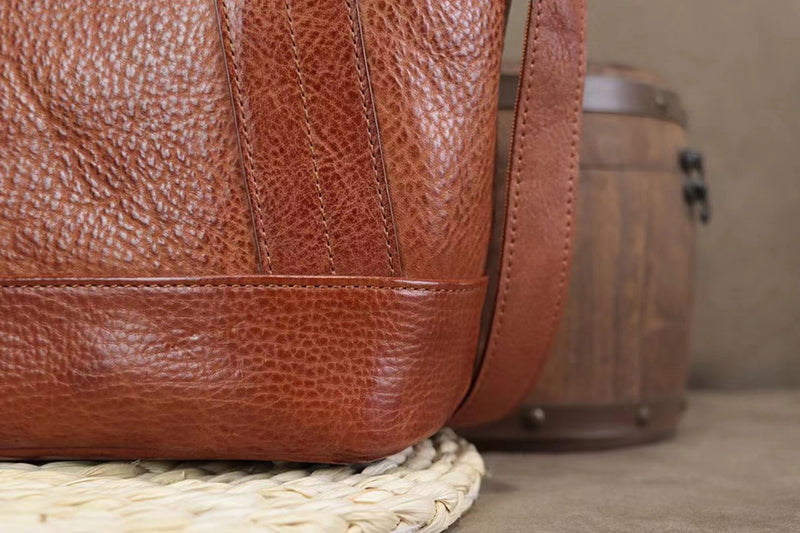 Full Grain Leather Tote Work Tote Bag Shopping Bag With Zipper Handmade Tote Bag For Women Leather Handbag RockCow Leather Studio