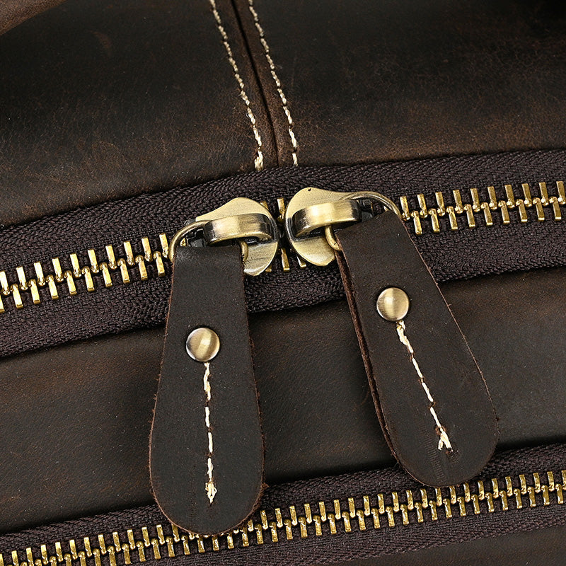 Full Grain Leather Travel Bag Large Leather Backpack For Men Backpack School Bag Leather Daypack Men Office Backpack RockCow Leather Studio