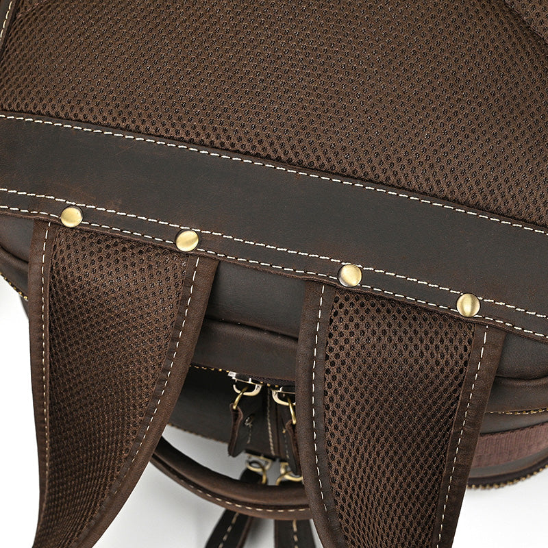 Full Grain Leather Travel Bag Large Leather Backpack For Men Backpack School Bag Leather Daypack Men Office Backpack RockCow Leather Studio