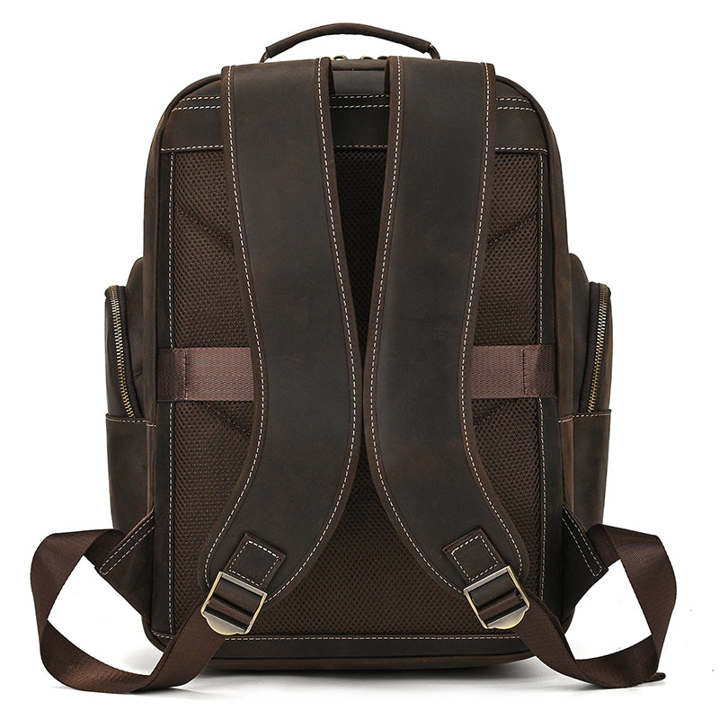 Full Grain Leather Travel Bag Large Leather Backpack For Men Backpack School Bag Leather Daypack Men Office Backpack RockCow Leather Studio