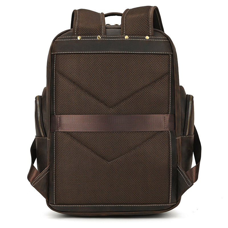 Full Grain Leather Travel Bag Large Leather Backpack For Men Backpack School Bag Leather Daypack Men Office Backpack RockCow Leather Studio
