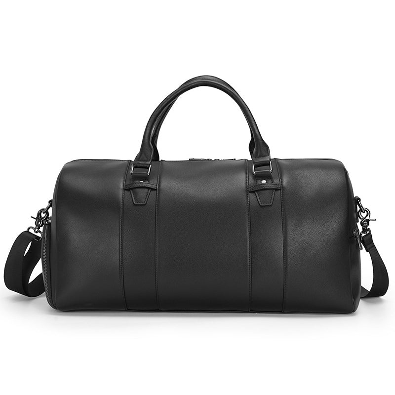 Full Grain Leather Travel Bag With Shoes Compartment Casual Leather Duffle Bag Mens Leather Overnight Bag RockCow Leather Studio