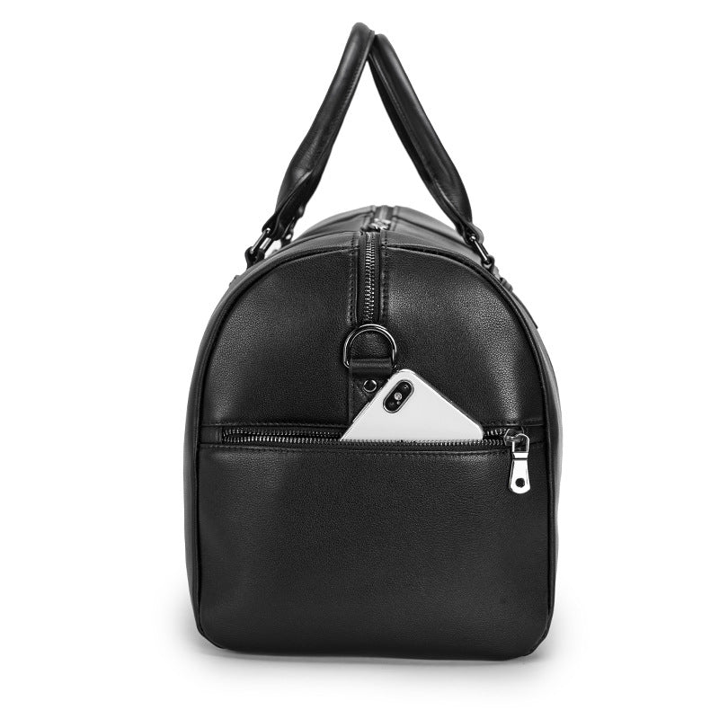 Full Grain Leather Travel Bag With Shoes Compartment Casual Leather Duffle Bag Mens Leather Overnight Bag RockCow Leather Studio