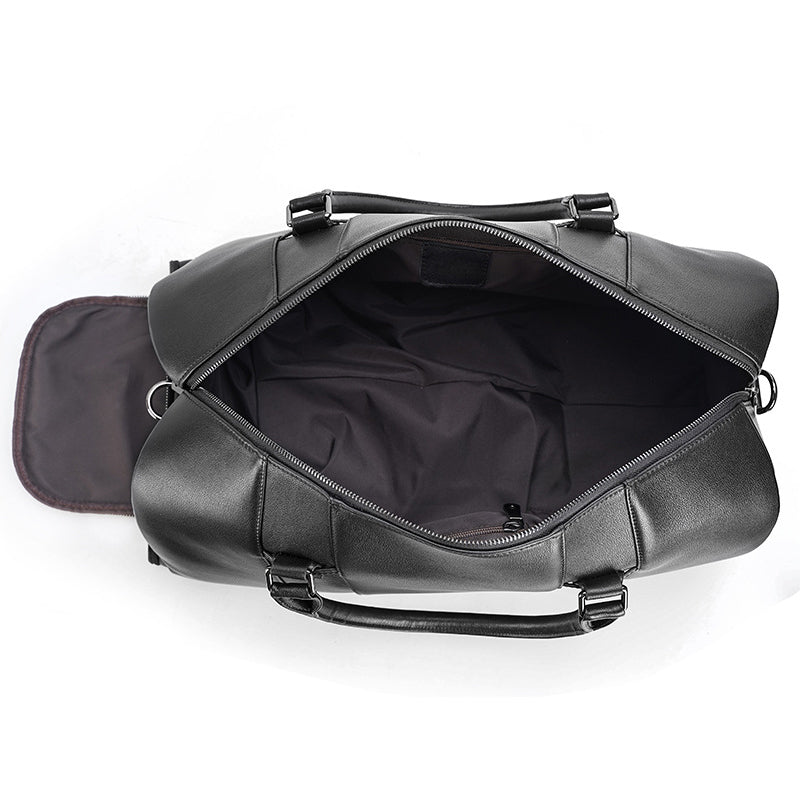 Full Grain Leather Travel Bag With Shoes Compartment Casual Leather Duffle Bag Mens Leather Overnight Bag RockCow Leather Studio