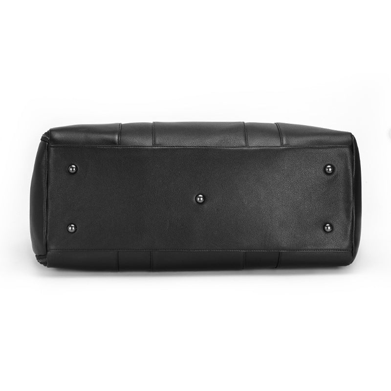 Full Grain Leather Travel Bag With Shoes Compartment Casual Leather Duffle Bag Mens Leather Overnight Bag RockCow Leather Studio