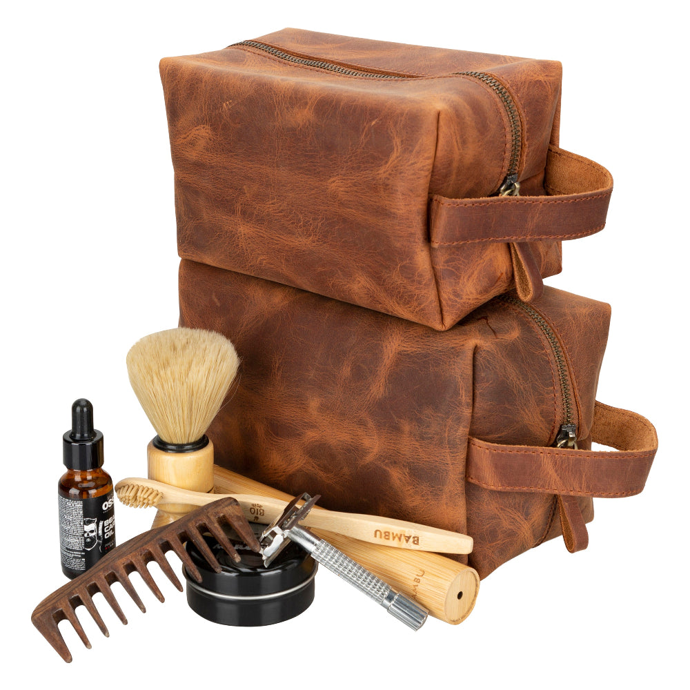 Eve Leather Dopp Kit, Large - LuggageDesigners