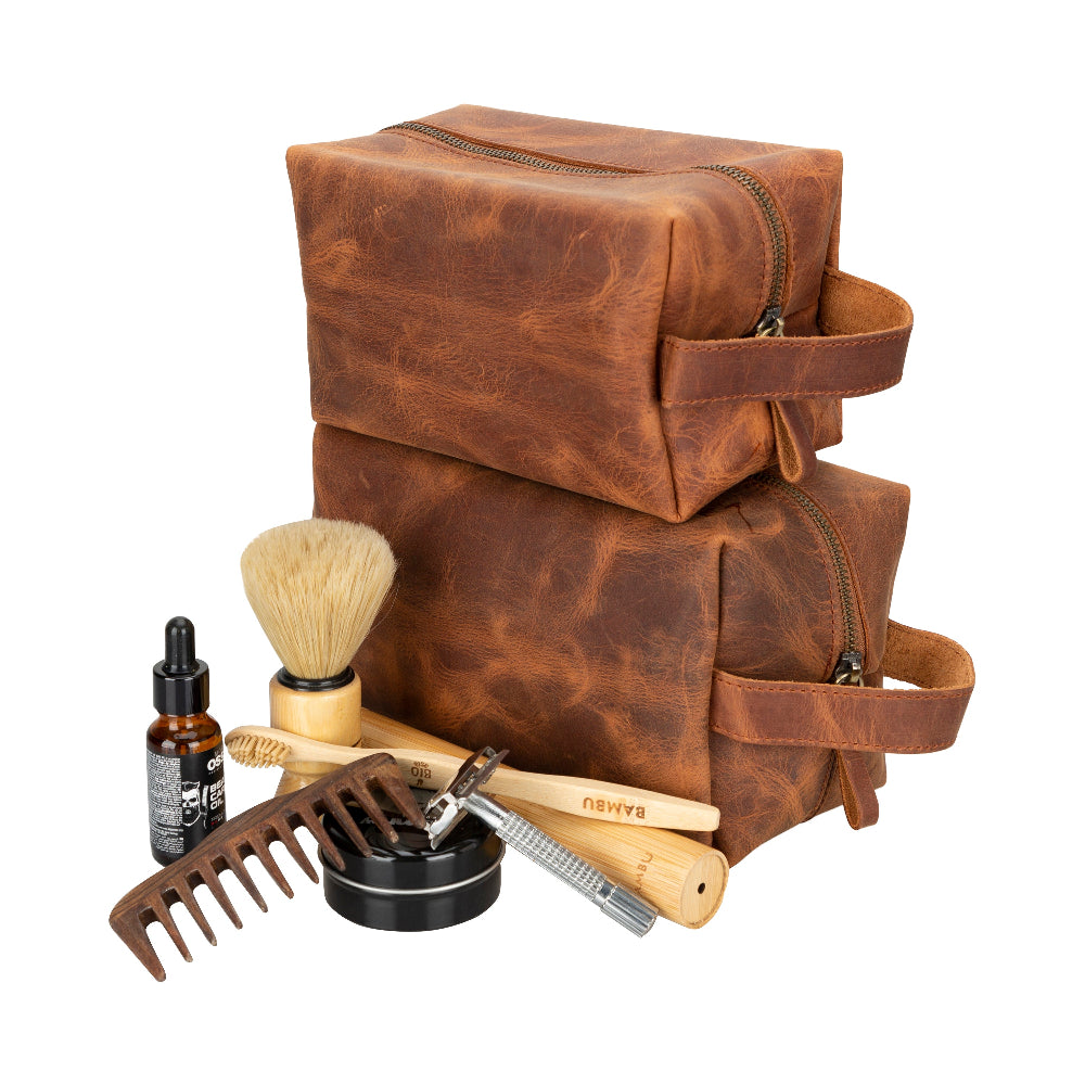 Eve Leather Dopp Kit, X Large Mizuri Leather