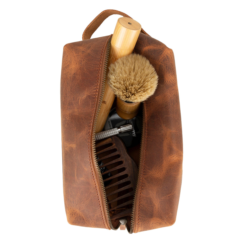 Eve Leather Dopp Kit, X Large Mizuri Leather