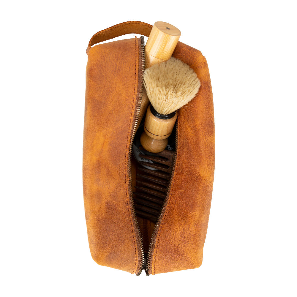 Eve Leather Dopp Kit, X Large Mizuri Leather