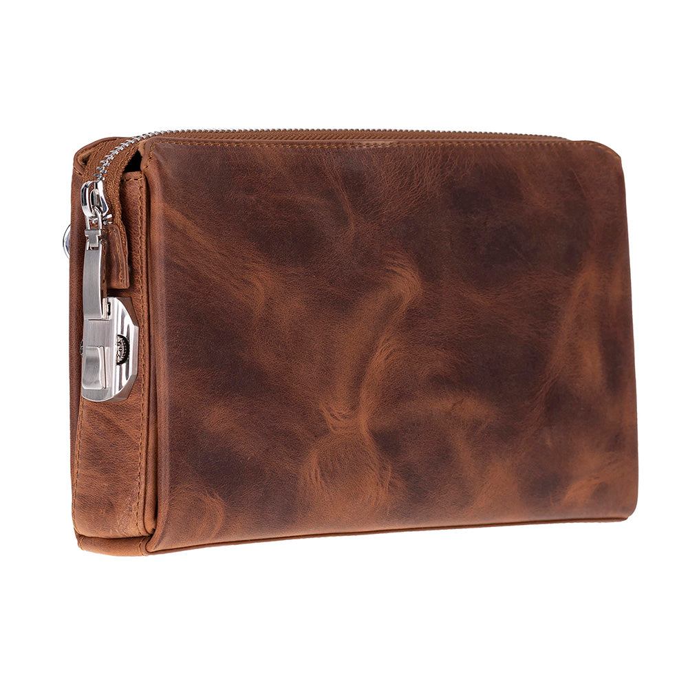 Lupus Leather Clutch Bag - LuggageDesigners
