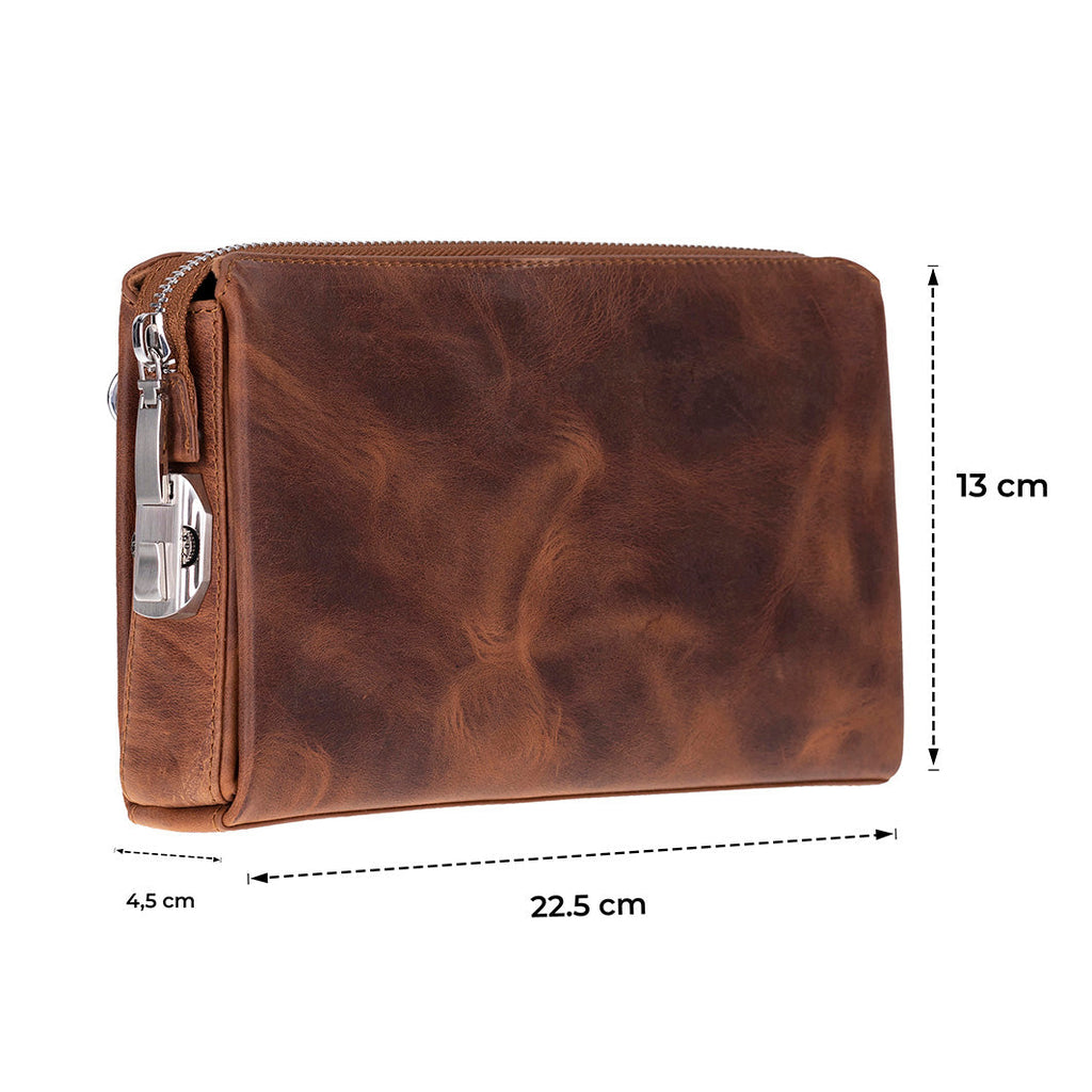 Lupus Leather Clutch Bag - LuggageDesigners
