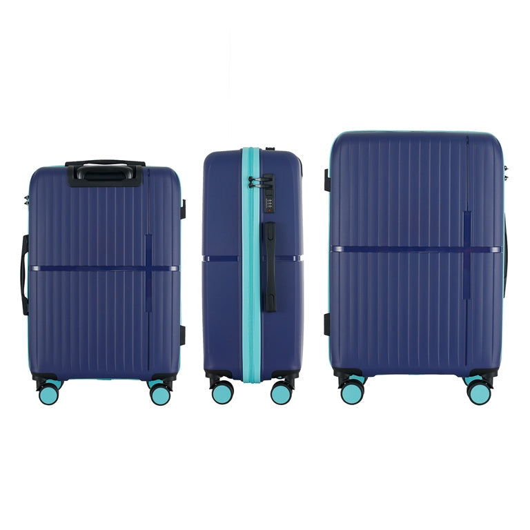 GALA 3-Piece Luggage Set – Polypropylene Hardshell, Lightweight, 360° Dual Spinning Wheels, Combo Lock - 20", 24", 28" Mirage Luggage