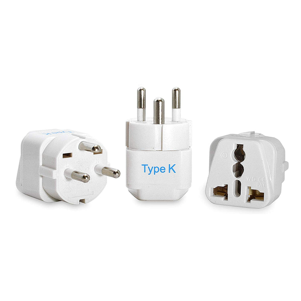 Denmark Travel Adapter - Type K - 3 Pack (GP-20) Ceptics