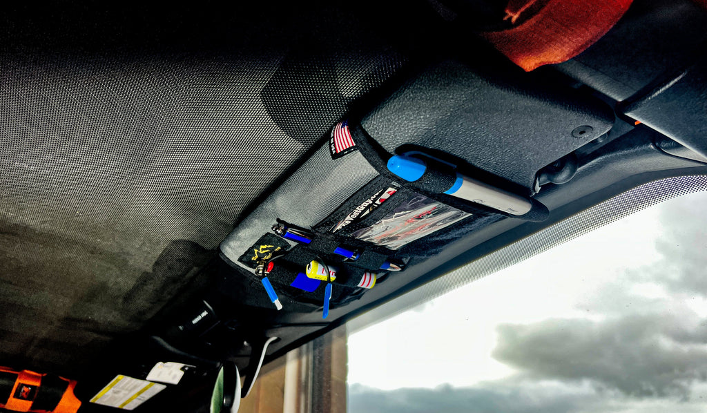 Jeep Gladiator MOLLE Visor Organizer - Tacoma Visor Overland Gear Guy