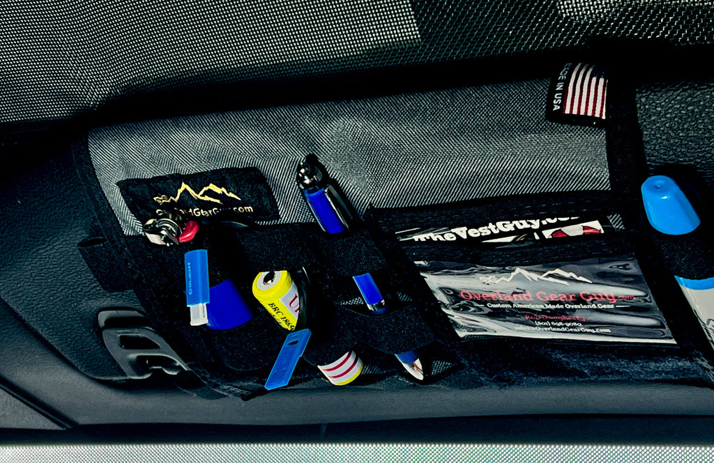 Jeep Gladiator MOLLE Visor Organizer - Tacoma Visor Overland Gear Guy
