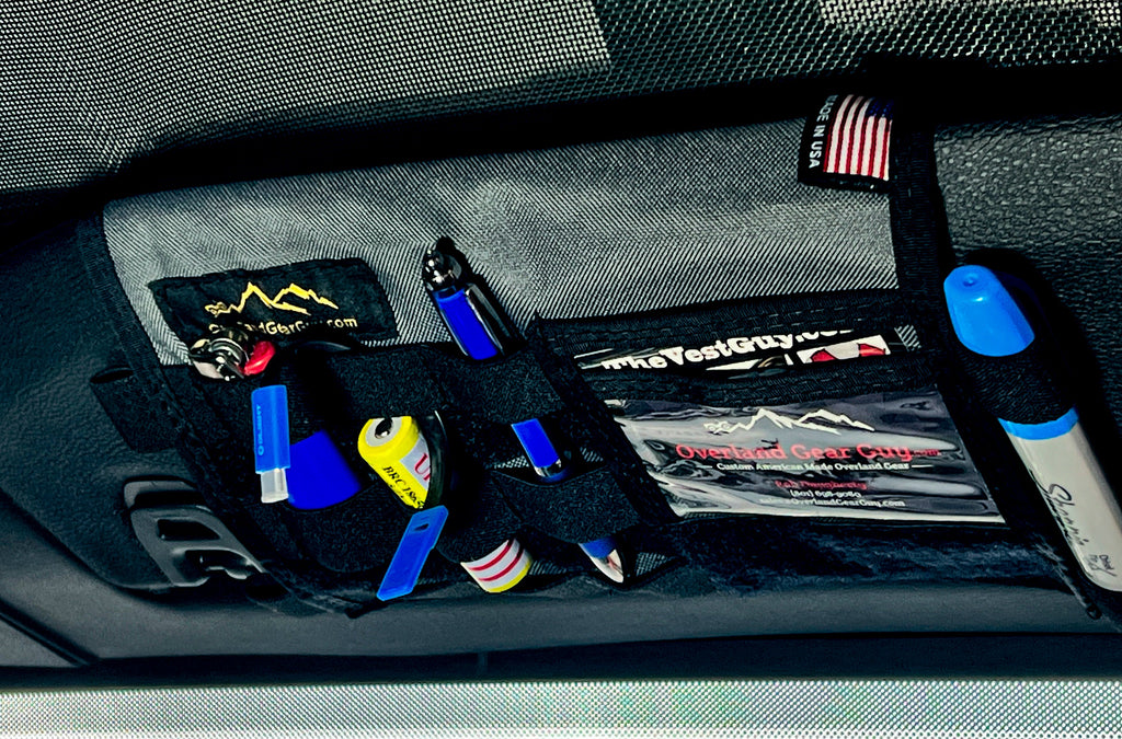 Jeep Gladiator MOLLE Visor Organizer - Tacoma Visor Overland Gear Guy