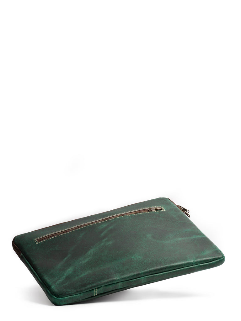 Green Laptop Sleeve Classy Leather Bags
