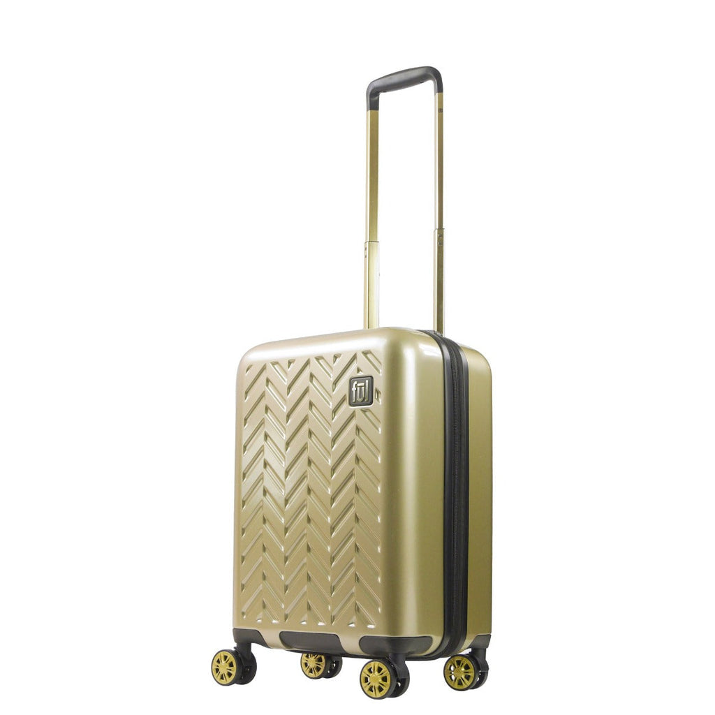 Ful Groove 22" Expandable Hardside Spinner luggage, Gold Ful Luggage