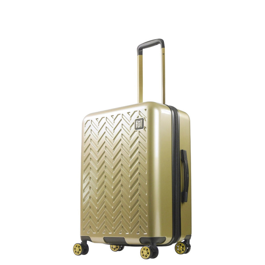 Ful Groove 27" Expandable Hardside Spinner Luggage, Gold Ful Luggage