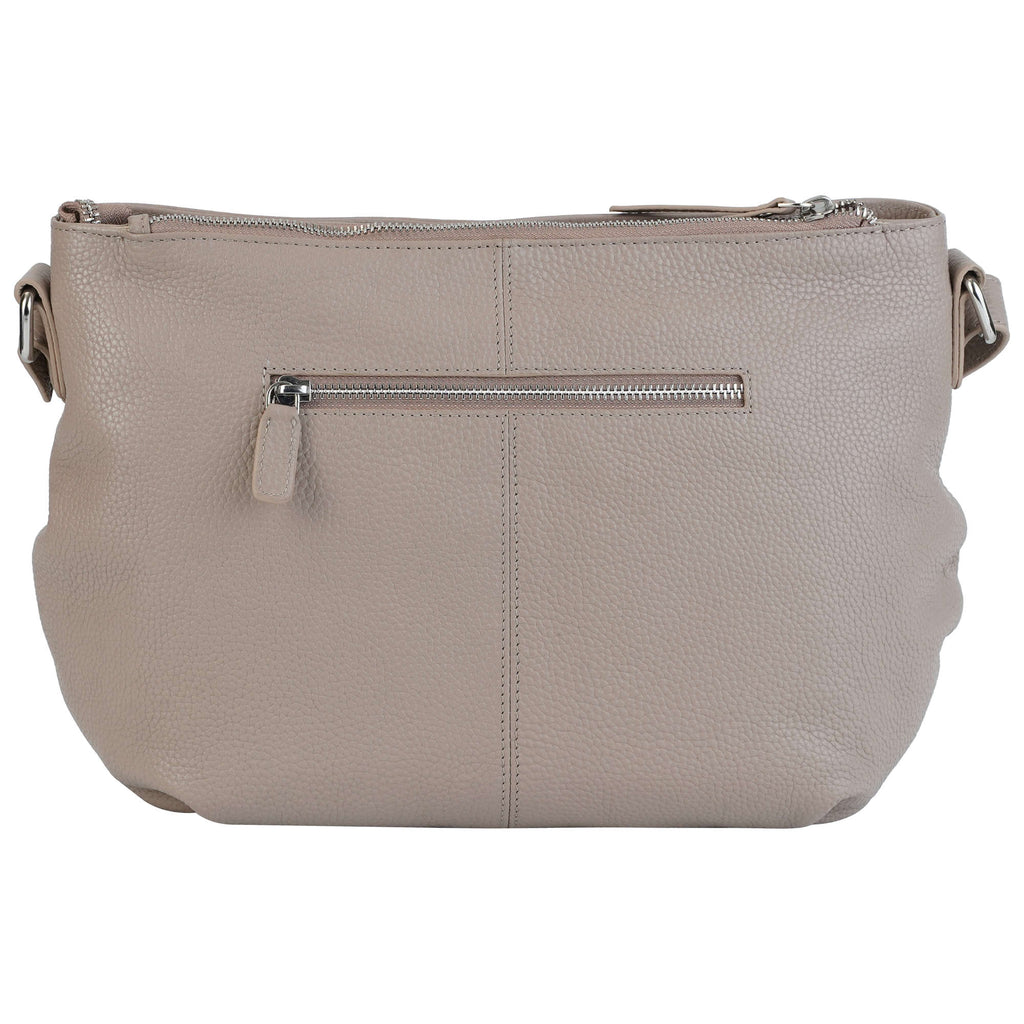 Mancini Pebbled Scarlet Crossbody Hobo bag Mancini