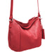 Mancini Pebbled Scarlet Crossbody Hobo bag Mancini