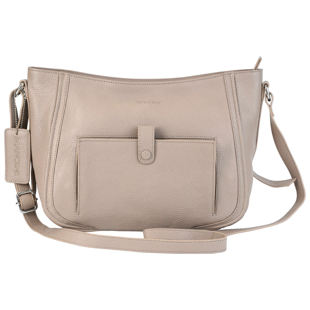 Mancini Pebbled Sophia Crossbody Bag Mancini