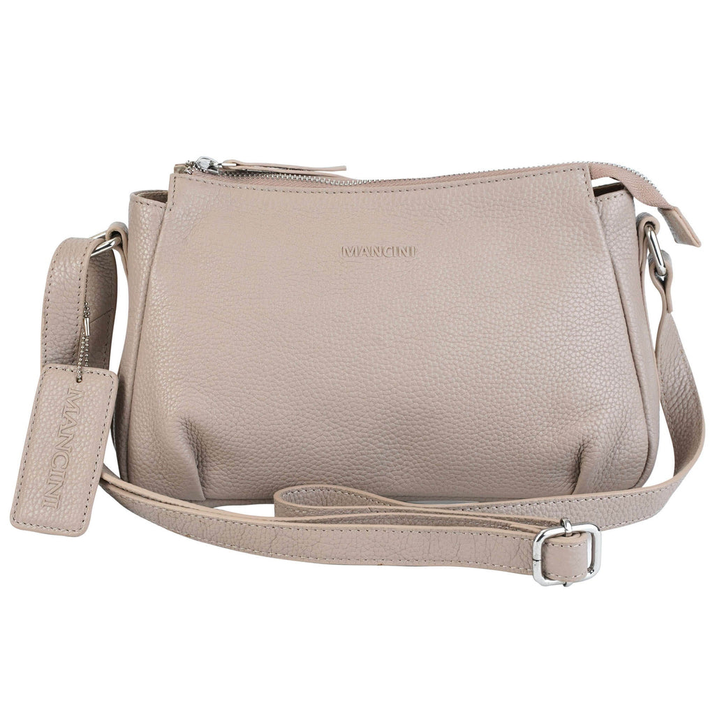 Mancini Pebbled Charlize Crossbody Bag Mancini