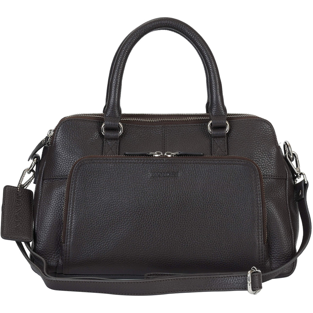 Mancini Pebbled Jennifer Satchel Bag Mancini