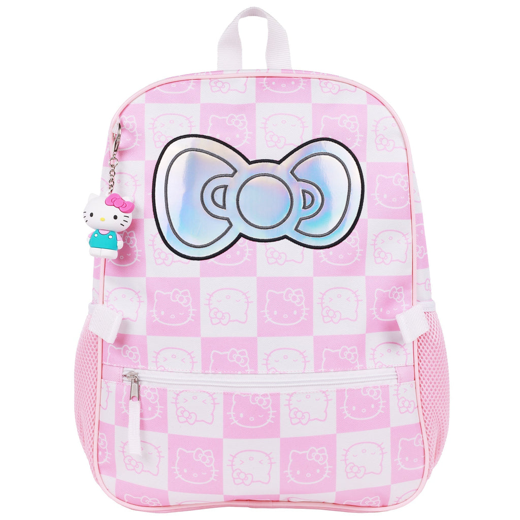 Hello Kitty All-Over Print Backpack with Detachable Lunchbox & 3D Charm Ful Luggage