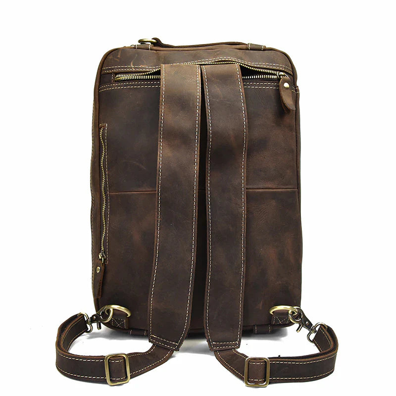 Dublin Leather Backpack Briefcase 2-in-1 Classy Leather Bags
