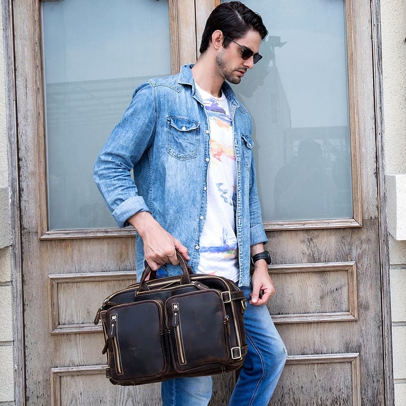 Dublin Leather Backpack Briefcase 2-in-1 Classy Leather Bags