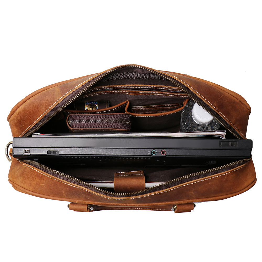 The Bjorn Leather Laptop Bag | Vintage Leather Briefcase STEEL HORSE LEATHER