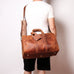 The Brandt Weekender | Small Leather Duffle Bag STEEL HORSE LEATHER