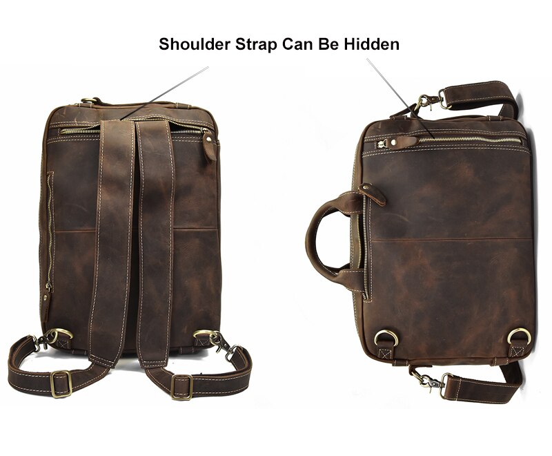 Dublin Leather Backpack Briefcase 2-in-1 Classy Leather Bags