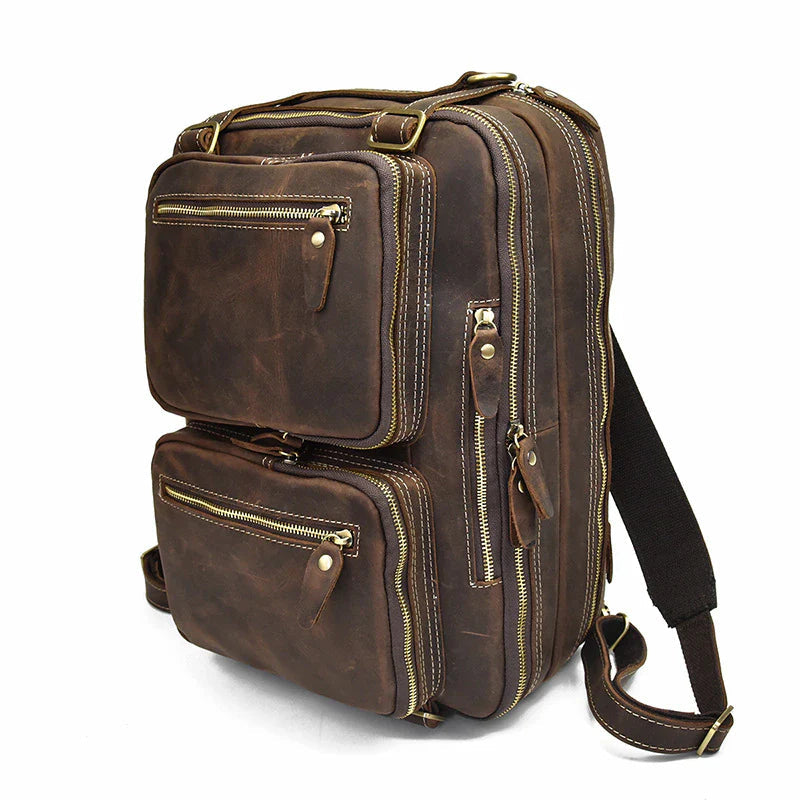 Dublin Leather Backpack Briefcase 2-in-1 Classy Leather Bags